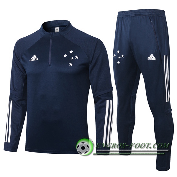Ensemble Survetement de Foot Cruzeiro EC Bleu Royal 2020/2021