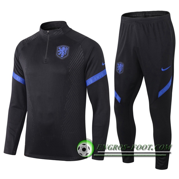 Ensemble Survetement de Foot Pays-Bas Noir 2020/2021