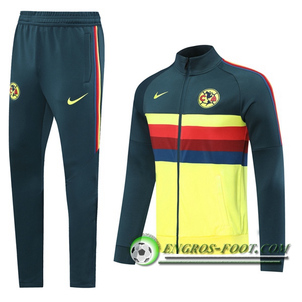Ensemble Survetement de Foot - Veste Club America Jaune 2020/2021