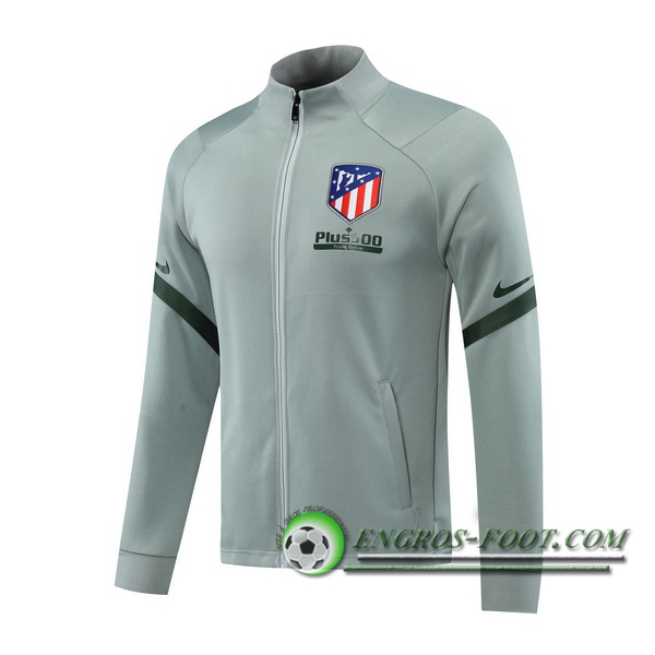 Nouveaux Veste Foot Atletico Madrid Gris 2020/2021