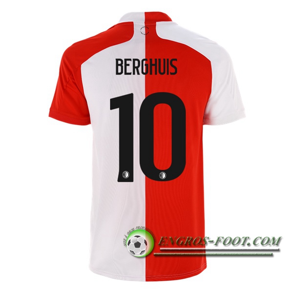 Engros-foot: Jeu Maillot de Foot Feyenoord (BERGHUIS 10) Domicile 2020/2021 Thailande