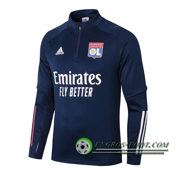 Engros-foot: Sweatshirt Training Lyon OL Bleu 2020/2021 Thailande