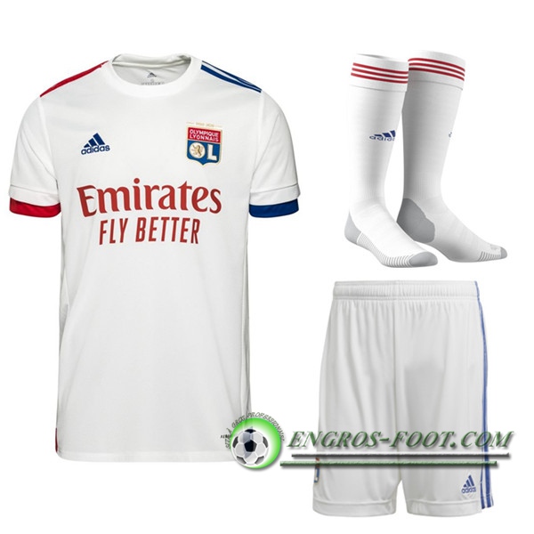 Engros-foot: Jeu Ensemble Maillot Foot Lyon OL Exterieur (Short+Chaussettes) 2020/2021 Thailande