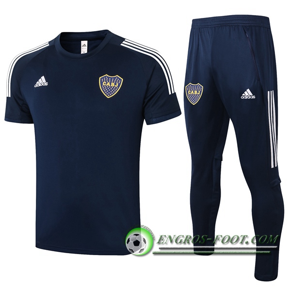 Ensemble Training T-Shirts Boca Juniors + Pantalon Bleu Royal 2020/2021