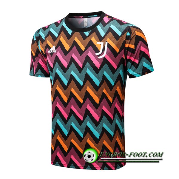 Training T-Shirts Juventus Bleu Clair/Orange/Rose 2022/2023