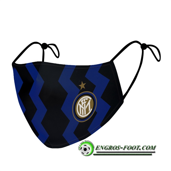 Nouveau Masques Foot Inter Milan Noir/Bleu Reutilisable