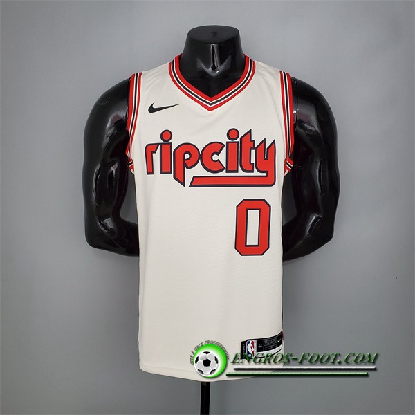 Maillot Portland Trail Blazers (Lillard #0) Beige