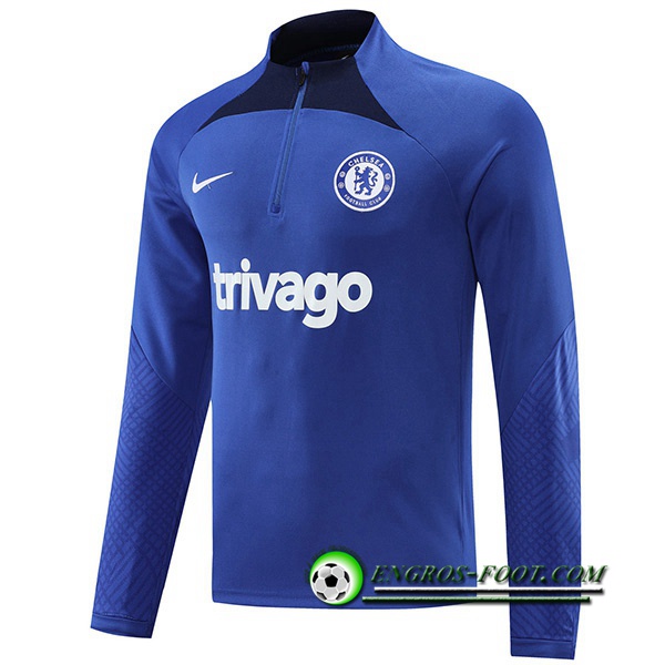 Sweatshirt Training FC Chelsea Bleu/Noir 2022/2023
