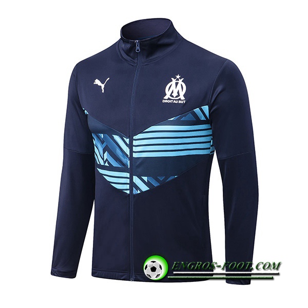 Veste Foot Marseille Bleu Marin 2022/2023