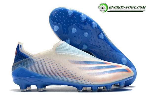 Adidas Chaussures de Foot X Ghosted AG Blanc/Bleu