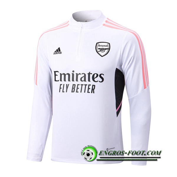 Sweatshirt Training Arsenal Blanc 2022/2023