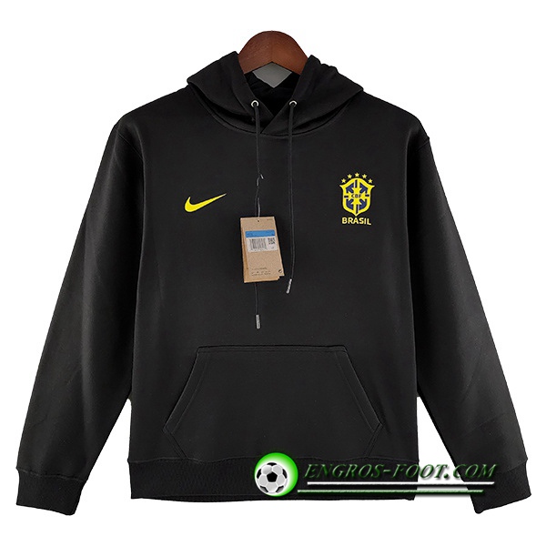 Sweatshirt Training Capuche Bresil Noir 2022/2023