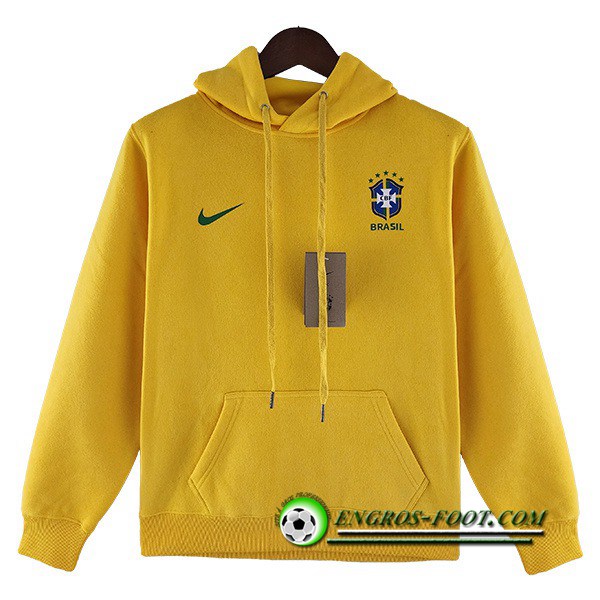 Sweatshirt Training Capuche Bresil Jaune 2022/2023