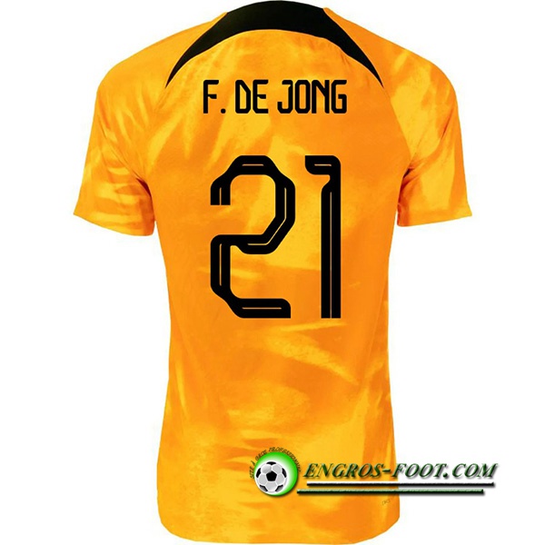 Maillot Equipe Foot Pays-Bas (F.DE JONG #21) 2022/2023 Domicile