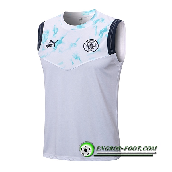 Training Debardeur Manchester City Blanc 2022/2023