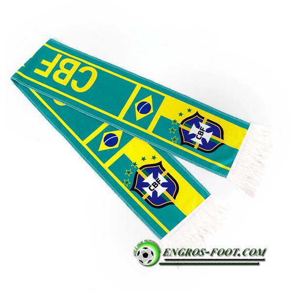 Nouveau Echarpes Coupe Du Monde 2022 Bresil Vert/Jaune