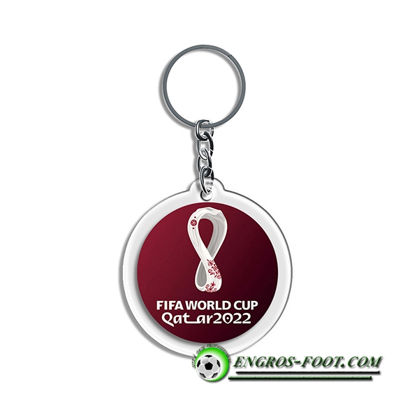 Nouveau Porte-clés Arrondir Coupe Du Monde 2022 LOGO Brune