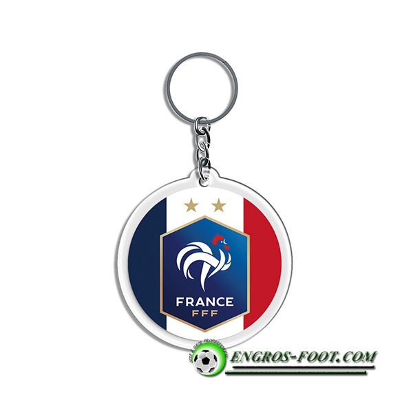 Nouveau Porte-clés Arrondir Coupe Du Monde 2022 France Bleu/Blanc/Rouge