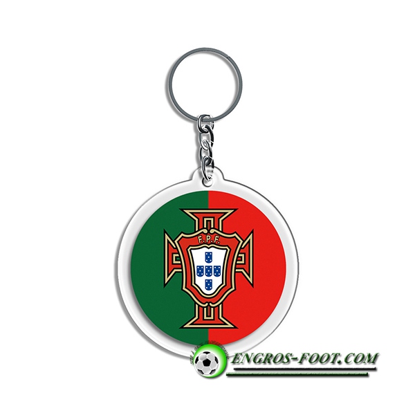 Nouveau Porte-clés Arrondir Coupe Du Monde 2022 Portugal Vert/Rouge