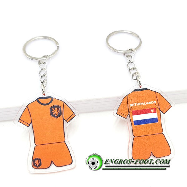 Nouveau Porte-clés Coupe Du Monde 2022 Pays-Bas Orange