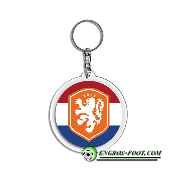 Nouveau Porte-clés Arrondir Coupe Du Monde 2022 Pays-Bas Rouge/Blanc/Bleu