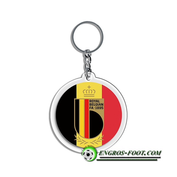 Nouveau Porte-clés Arrondir Coupe Du Monde 2022 Belgique Noir/Jaune/Rouge