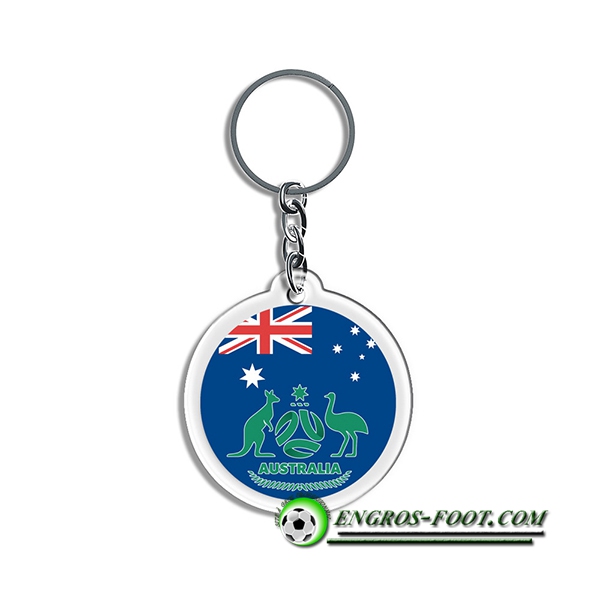 Nouveau Porte-clés Arrondir Coupe Du Monde 2022 Australie Bleu