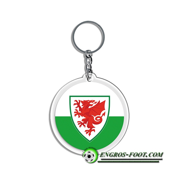 Nouveau Porte-clés Arrondir Coupe Du Monde 2022 Pays de Galles Vert/Blanc/Rouge