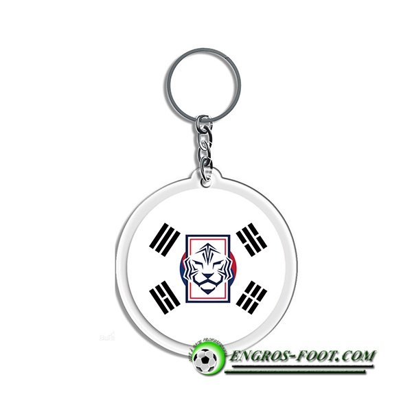 Nouveau Porte-clés Arrondir Coupe Du Monde 2022 Corée du Sud Blanc