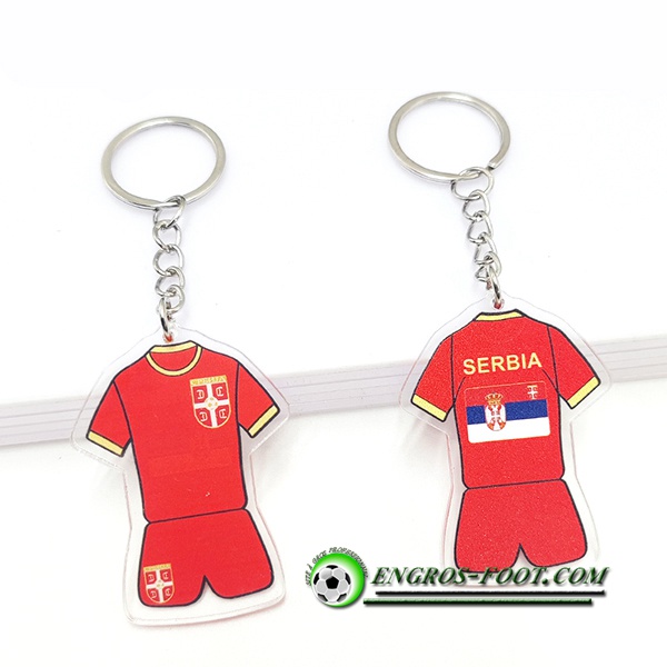 Nouveau Porte-clés Coupe Du Monde 2022 Serbie Rouge