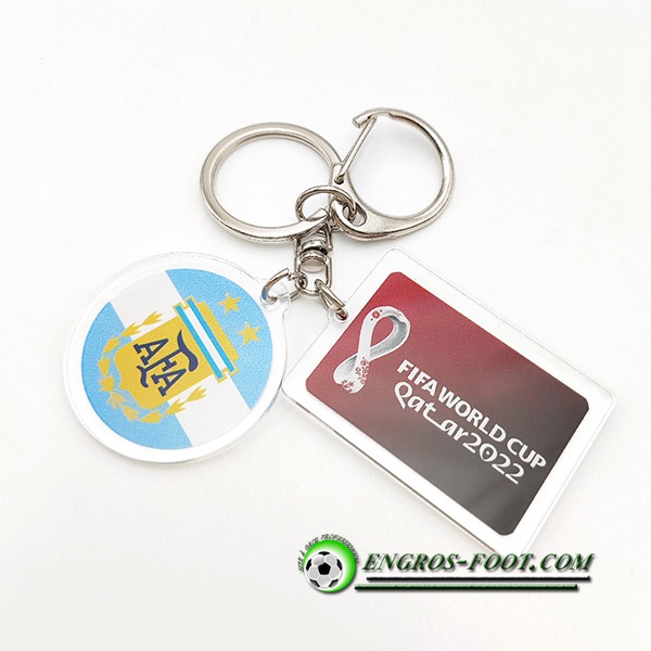 Nouvelle Porte-clés Coupe Du Monde 2022 Argentin Bleu Clair