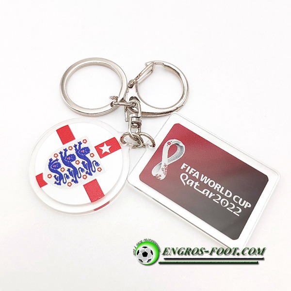 Nouvelle Porte-clés Coupe Du Monde 2022 Angleterre Blanc/Rouge