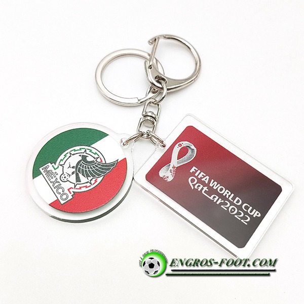 Nouvelle Porte-clés Coupe Du Monde 2022 Mexique Vert/Blanc/Rouge