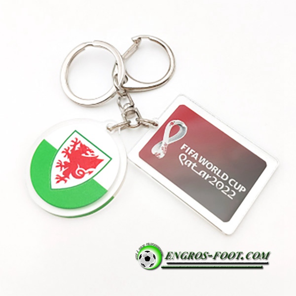 Nouvelle Porte-clés Coupe Du Monde 2022 Pays de Galles Vert/Blanc/Rouge