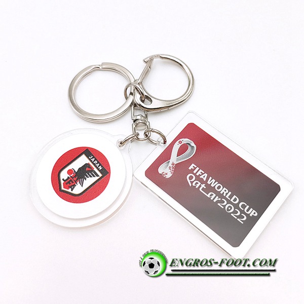 Nouvelle Porte-clés Coupe Du Monde 2022 Japon Blanc/Rouge