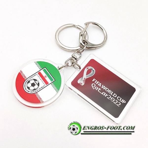 Nouvelle Porte-clés Coupe Du Monde 2022 L'Iran Vert/Blanc/Rouge