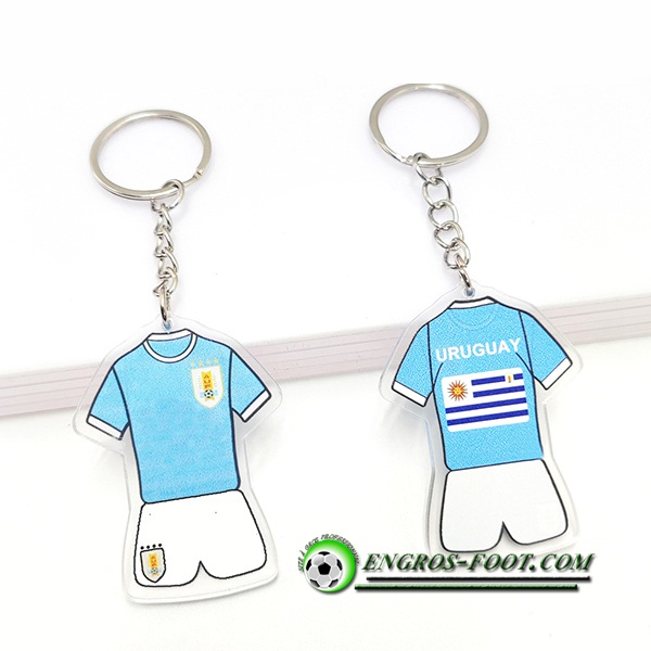 Nouveau Porte-clés Coupe Du Monde 2022 Uruguay Bleu Clair