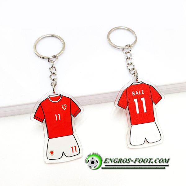 Nouveau Porte-clés Coupe Du Monde 2022 Pays de Galles (BALE) Rouge