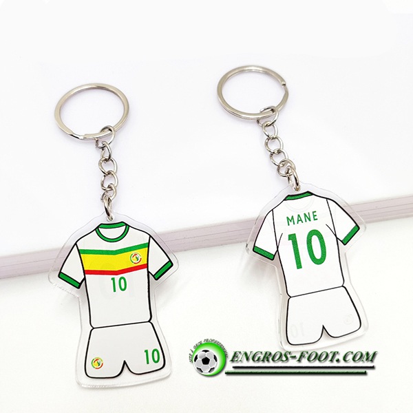 Nouveau Porte-clés Coupe Du Monde 2022 Sénégal (MANE) Blanc