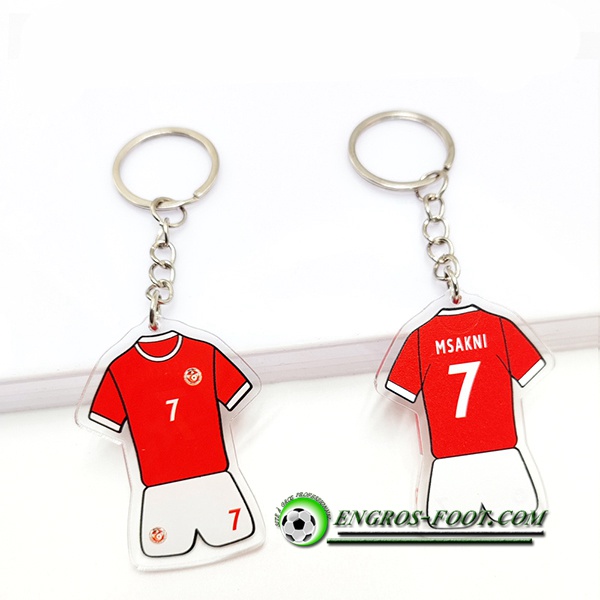 Nouveau Porte-clés Coupe Du Monde 2022 Tunisie (MSAKNI) Rouge