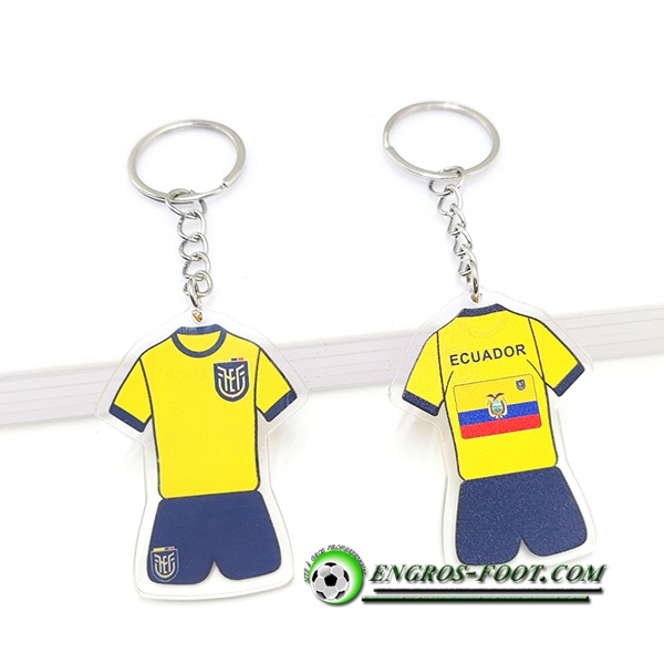Nouveau Porte-clés Coupe Du Monde 2022 Equateur Jaune