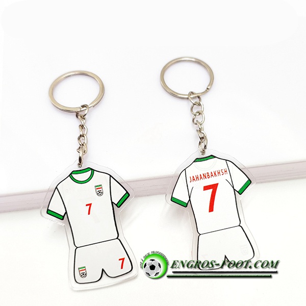 Nouveau Porte-clés Coupe Du Monde 2022 L'Iran (JAHANBAKHSH) Blanc