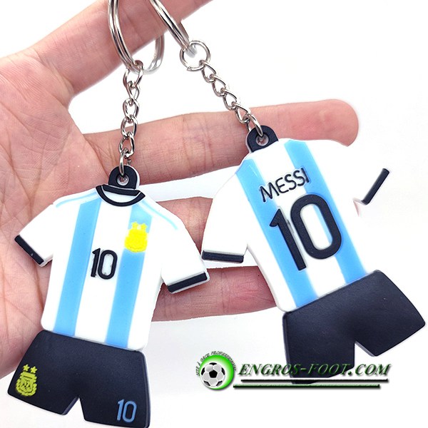 Nouvelle Porte-clés Coupe Du Monde 2022 Argentin (MESSI) Bleu Clair