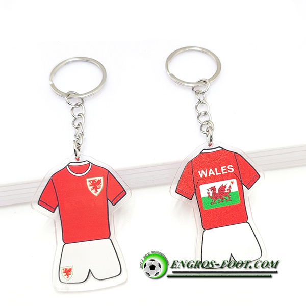 Nouveau Porte-clés Coupe Du Monde 2022 Pays de Galles Rouge