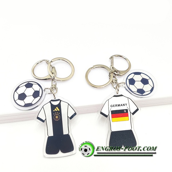 Nouveau Porte-clés Foot Coupe Du Monde 2022 Allemagne Noir/Blanc