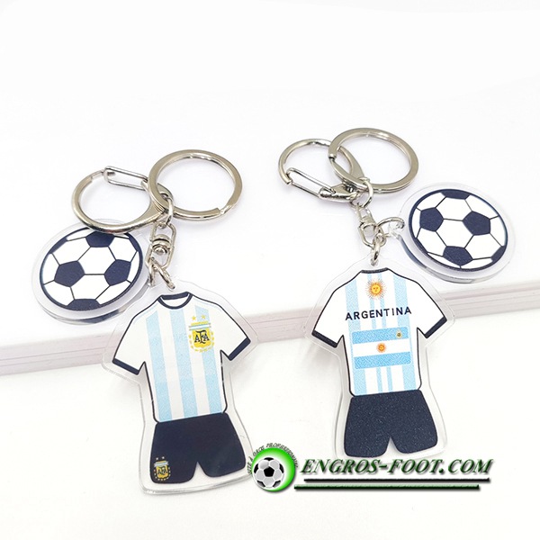 Nouveau Porte-clés Foot Coupe Du Monde 2022 Argentin Bleu Clair