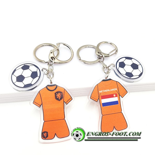 Nouveau Porte-clés Foot Coupe Du Monde 2022 Pays-Bas Orange