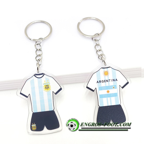 Nouveau Porte-clés Coupe Du Monde 2022 Argentin Bleu Clair