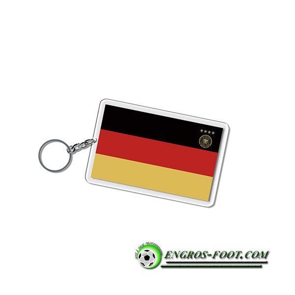 Nouveau Porte-clés Carré Coupe Du Monde 2022 Allemagne Noir/Rouge/Jaune