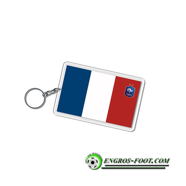 Nouveau Porte-clés Carré Coupe Du Monde 2022 France Bleu/Blanc/Rouge